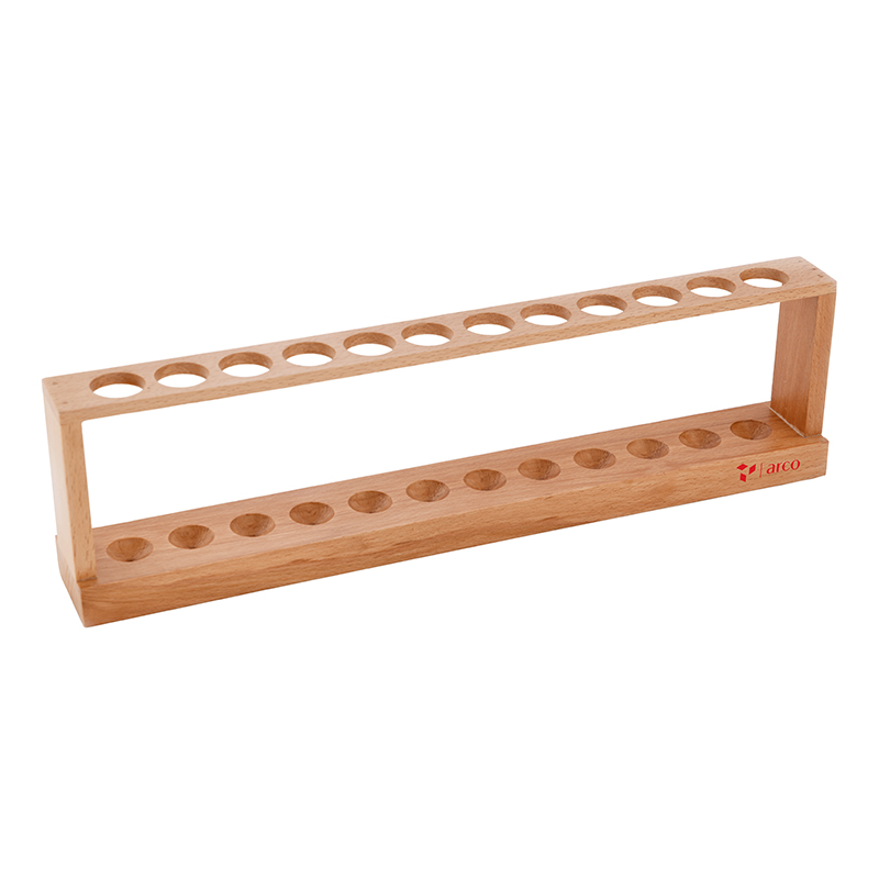 ARCO Scientific Woodenware Test Tube Stand, Without Drying Pegs, Hole dia 32mm and 22mm