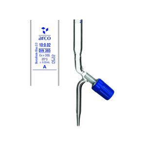 Burette Rotaflow Bore PTFE Needle Valve Stopcock, Class 'A', 10mL