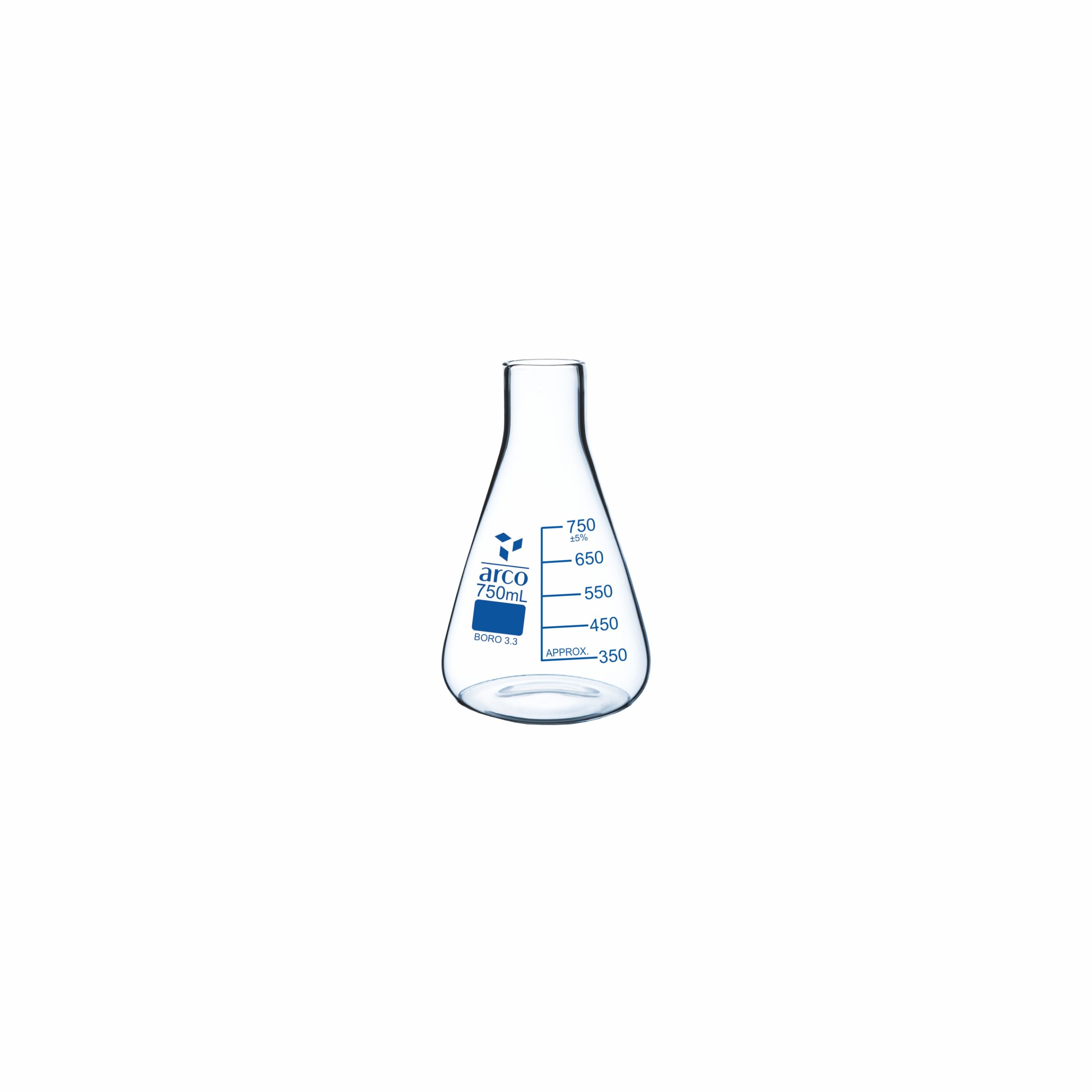 FLASKS ERLENMEYER, (CONICAL) WITHOUT RIM, SHORT NECK