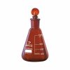 FLASKS, ERLENMEYER (CONICAL), AMBER NARROW NECK WITH INTERCHANGEABLE JOINT 1000ml