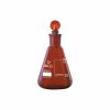 FLASKS, ERLENMEYER (CONICAL), AMBER NARROW NECK WITH INTERCHANGEABLE JOINT 50ml