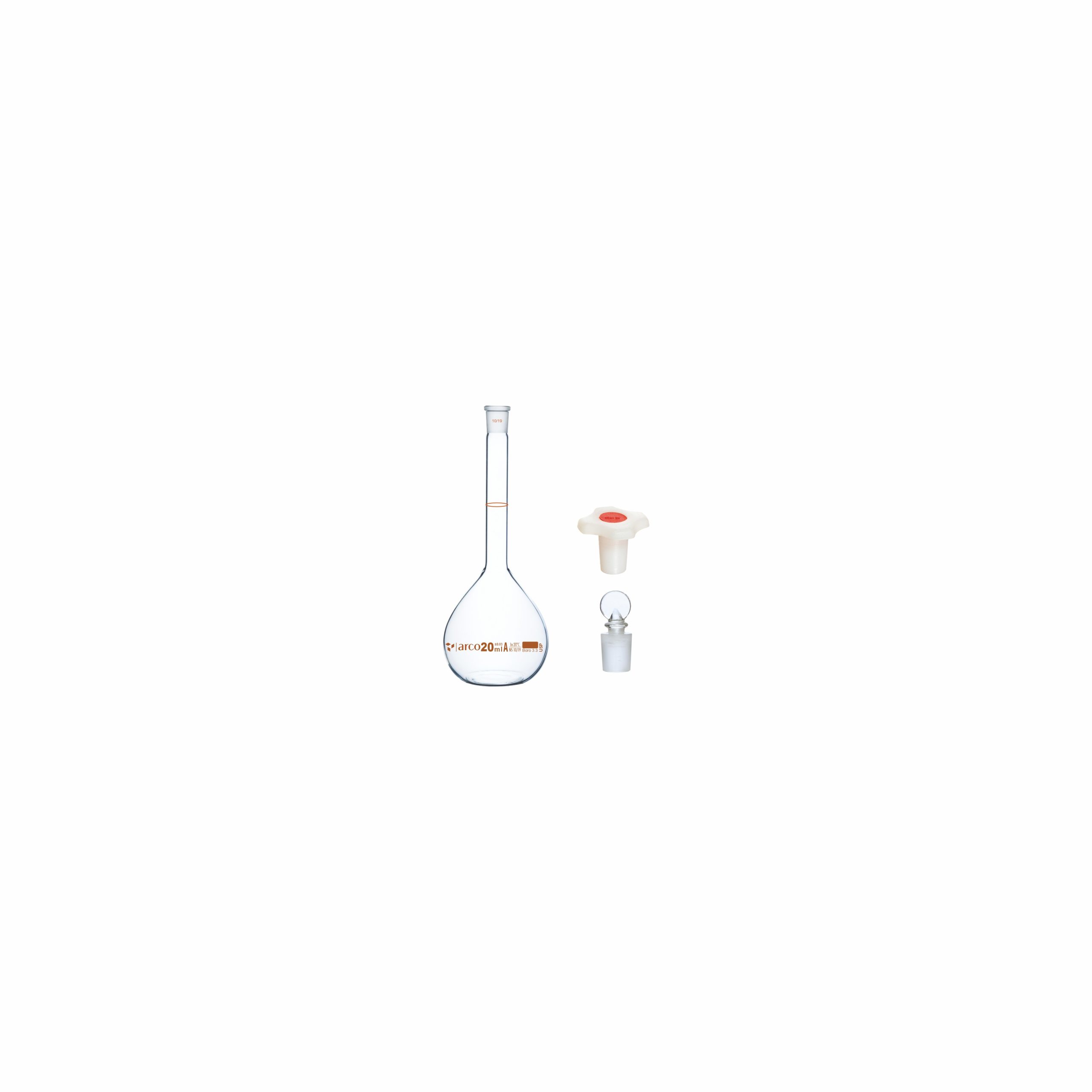 FLASK, VOLUMETRIC, CLASS 'A’,WITH PTFE STOPPER, 20mL