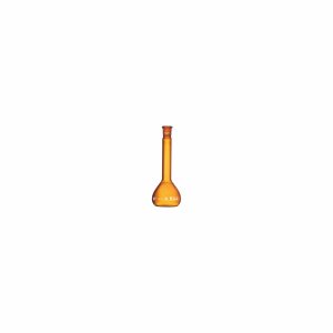 FLASK VOLUMETRIC, CLASS 'A’, USP Wide Mouth, Amber with Individual Calibration Certificate Neck Size as per ISO, 5mL