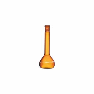"FLASK, VOLUMETRIC, CLASS 'A’, USP Wide Mouth, Amber with Individual Calibration Certificate Neck Size as per ISO, 250mlL