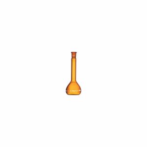 FLASK, VOLUMETRIC, CLASS 'A’, USP Wide Mouth, Amber with Individual Calibration CertificateNeck Size as per ISO, 10mL
