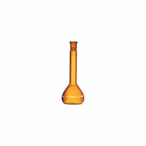 FLASK, VOLUMETRIC, CLASS 'A’, USP Wide Mouth, Amber with Individual Calibration Certificate Neck Size as per ISO 200mL