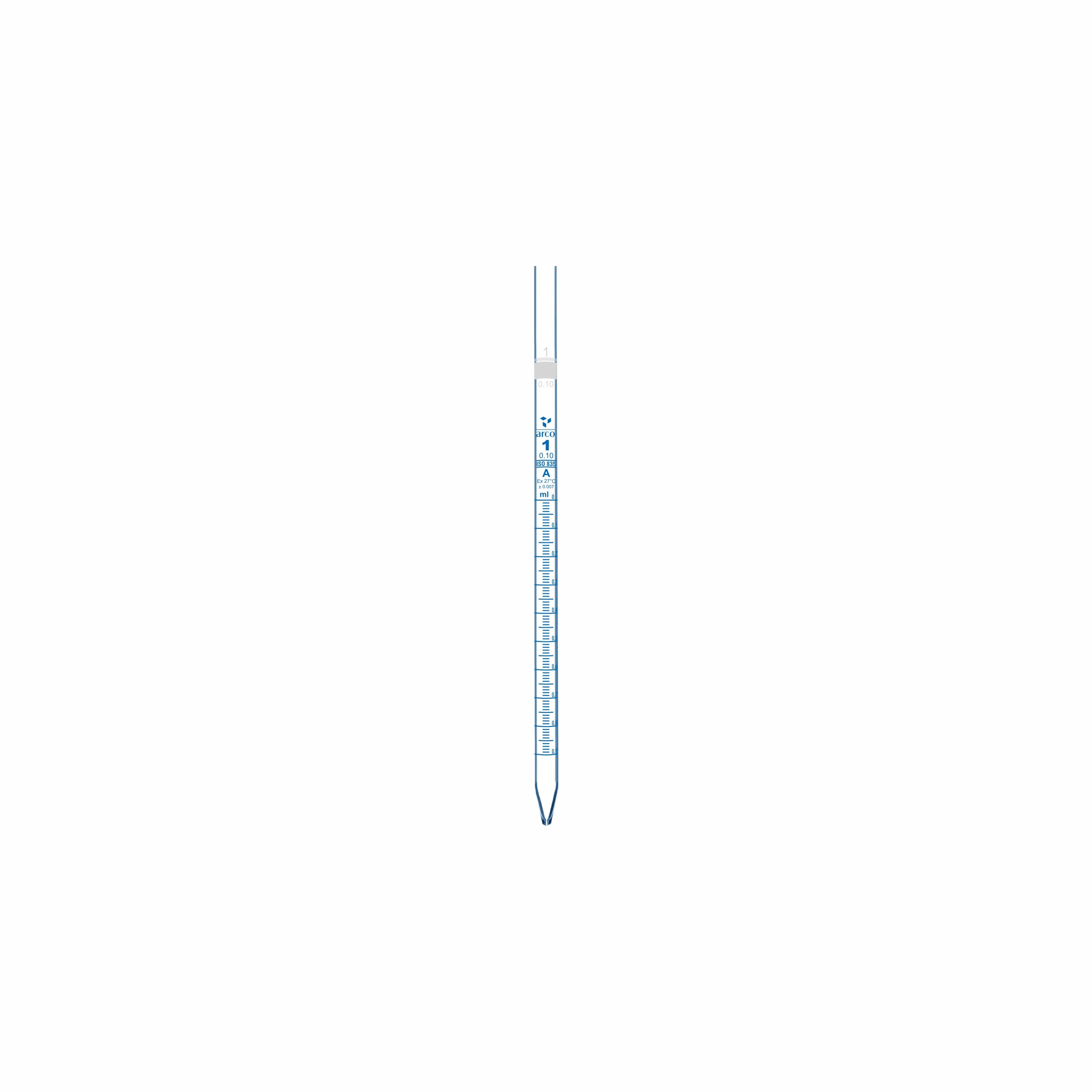 SEROLOGICAL PIPETTES, GRADUATED CLASS 'A' WITH NABL CERTIFICATE 1ml