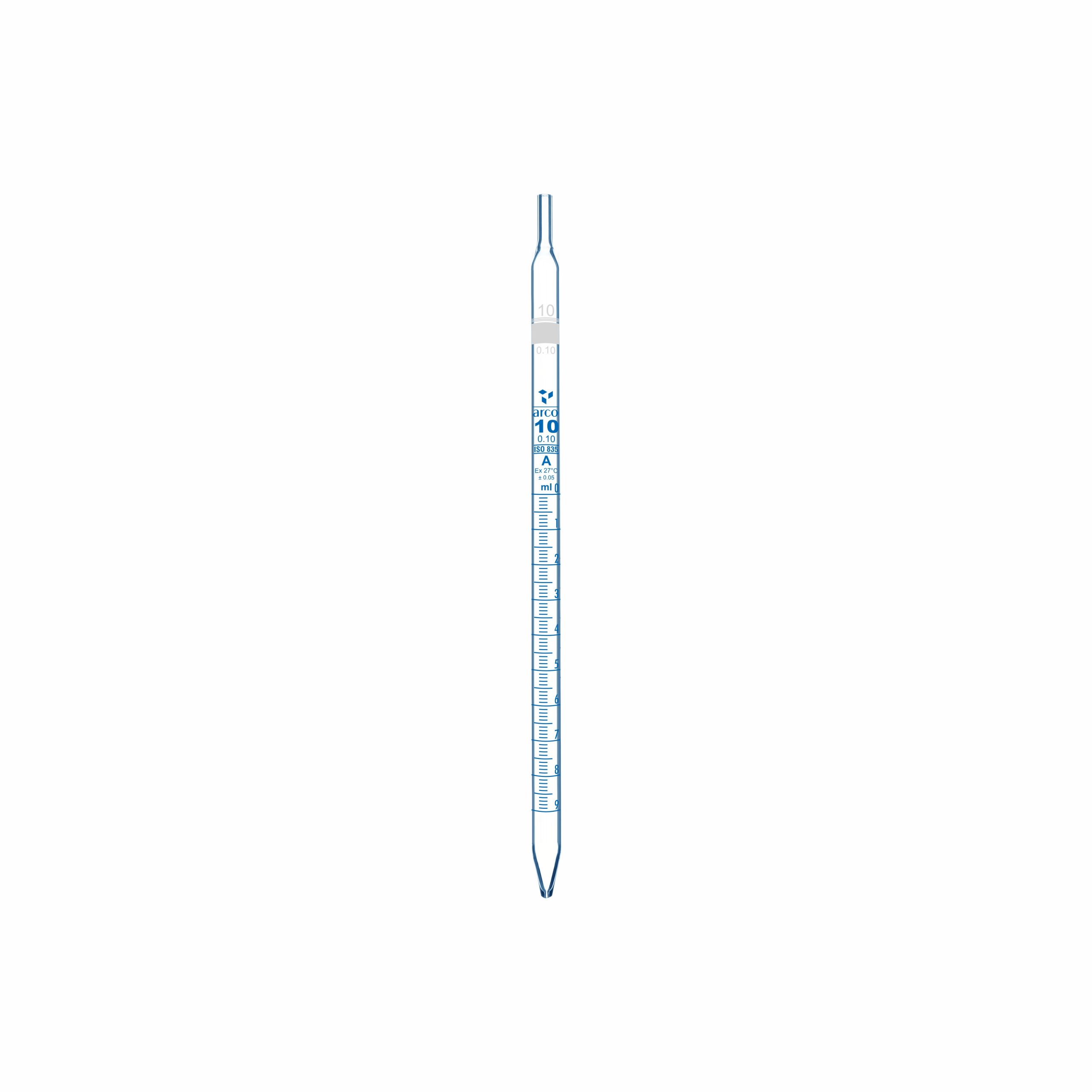 SEROLOGICAL PIPETTES, GRADUATED CLASS 'A' WITH NABL CERTIFICATE 10ml