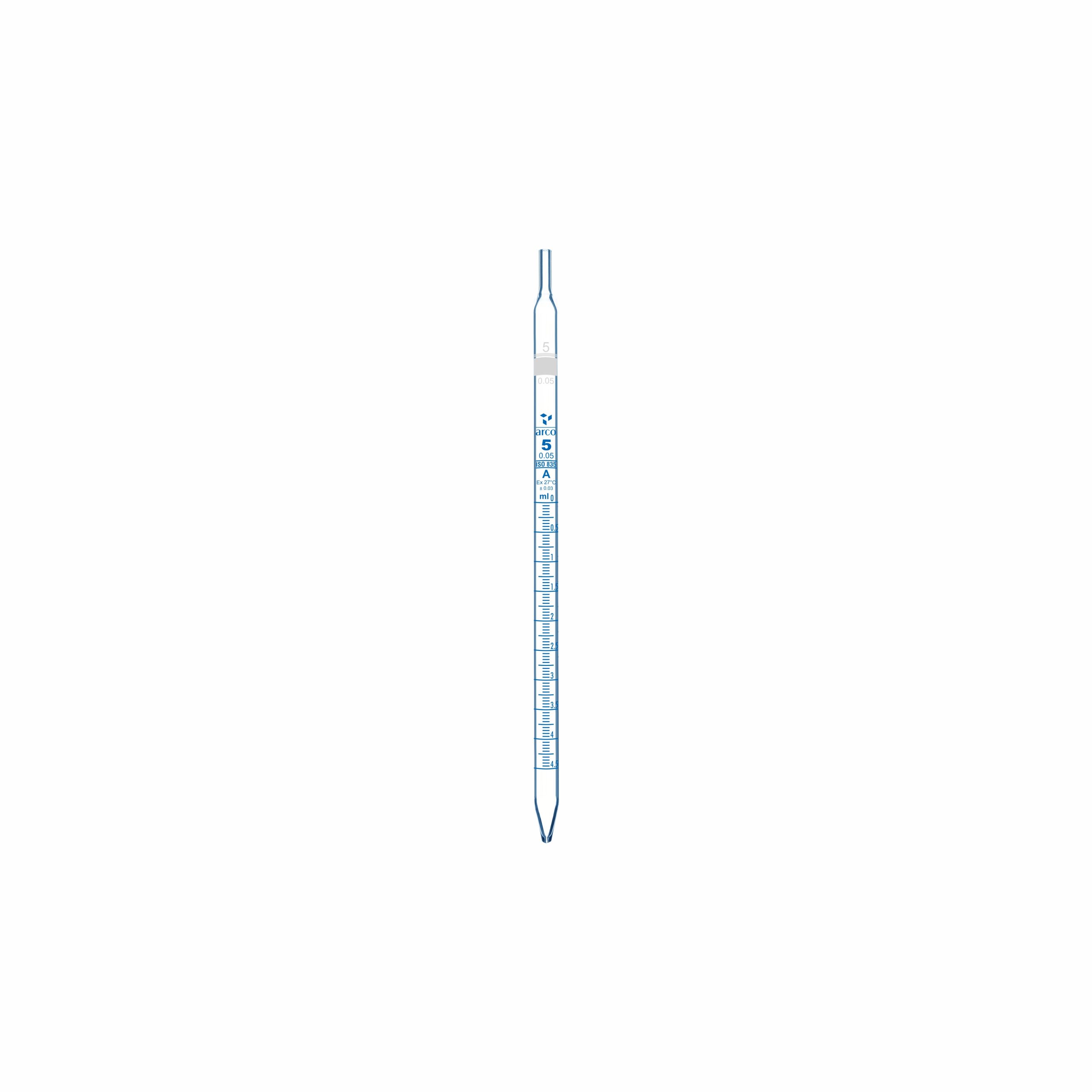 MOHR PIPETTES, CLASS 'A' WITH NABL CERTIFICATE 5ml