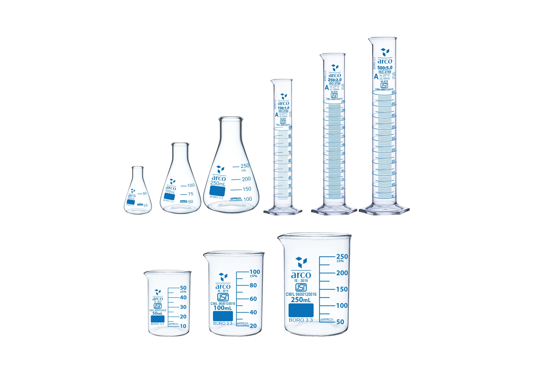 GLASSWARE SET Set of 9